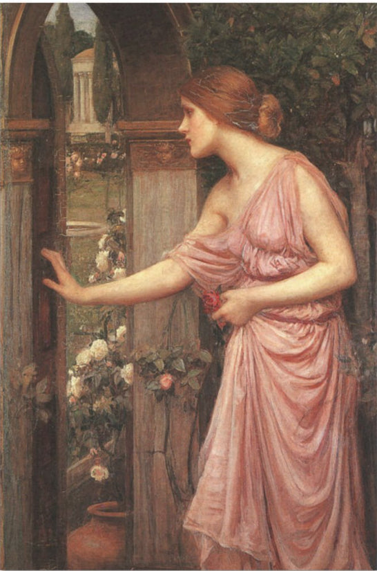 Decoupage Tissue Paper - John Waterhouse Painting 'Psyche Opening the Door' (50.8cm x 76.2cm) - Rustic Farmhouse Charm