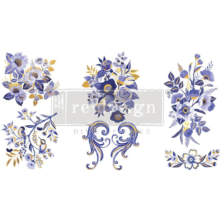 NEW! JULIET Redesign Transfer (3 sheets, each 15.24cm x 30.48cm) - Rustic Farmhouse Charm
