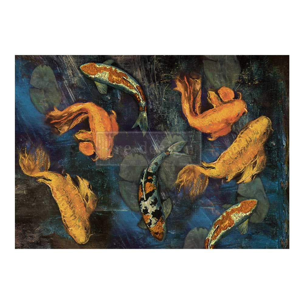 NEW! KOI POND Redesign A1 Decoupage Fibre Paper (59.44cm x 84.07cm) - Rustic Farmhouse Charm