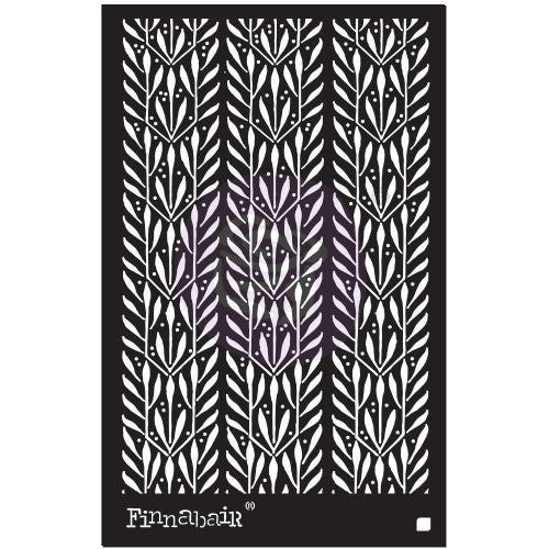 LAURELS Finnabair Stencil 6" x 9" - Rustic Farmhouse Charm