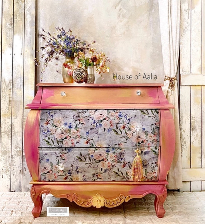 LAVENDER FLEUR Redesign Decoupage Tissue Paper 48.26cm x 76.2cm - Rustic Farmhouse Charm