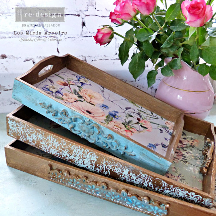 LAVENDER FLEUR Redesign Decoupage Tissue Paper 48.26cm x 76.2cm - Rustic Farmhouse Charm