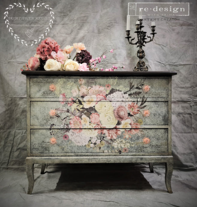 LIFE IN FULL BLOOM Redesign Transfer (60.96cm x 88.9cm) - Rustic Farmhouse Charm