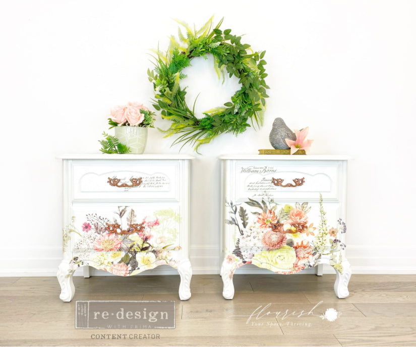 LIFE IN FULL BLOOM Redesign Transfer (60.96cm x 88.9cm) - Rustic Farmhouse Charm