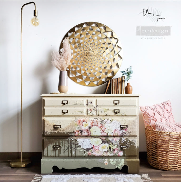 LIFE IN FULL BLOOM Redesign Transfer (60.96cm x 88.9cm) - Rustic Farmhouse Charm
