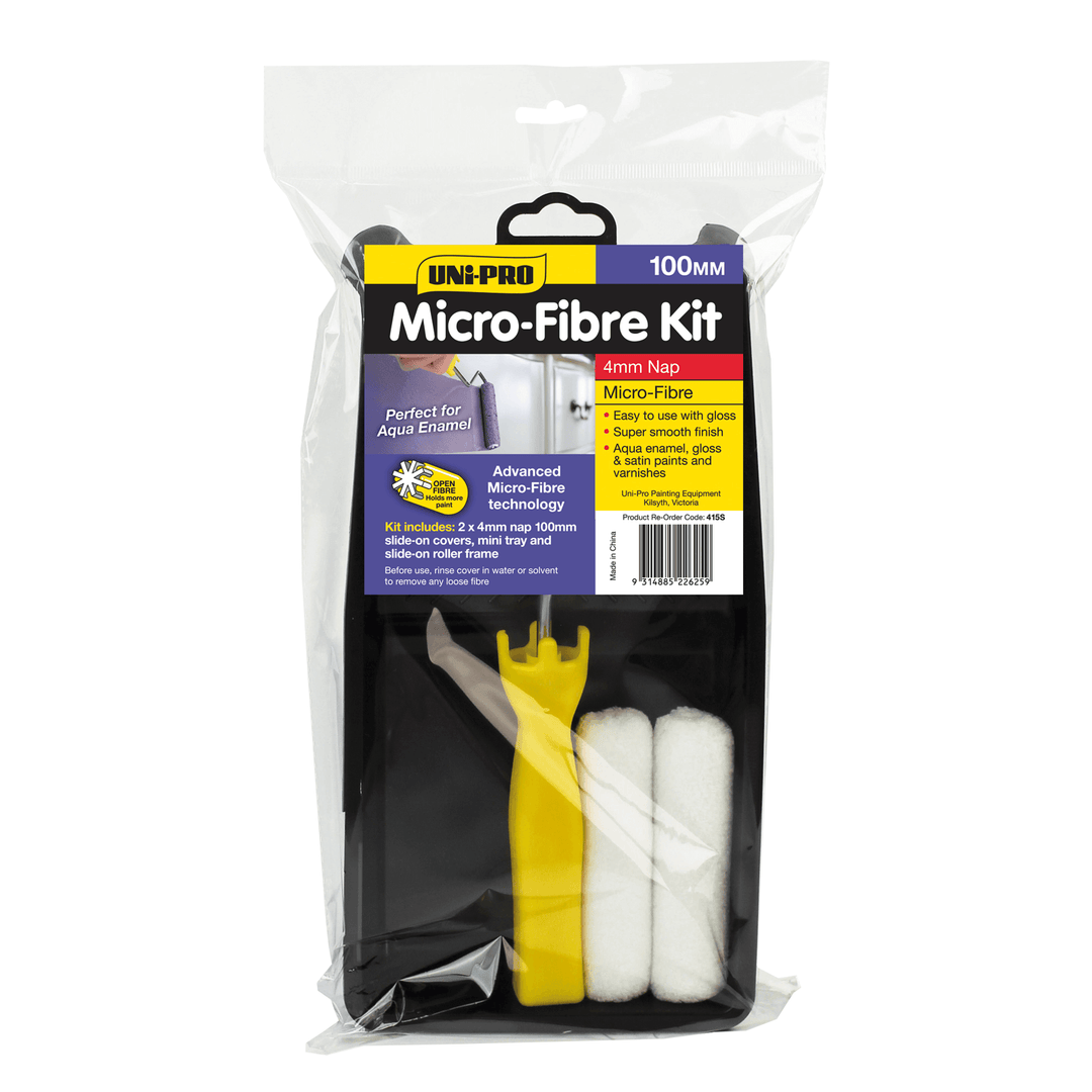 UNi-PRO 100mm Microfibre Roller Kit 4mm Nap - Rustic Farmhouse Charm