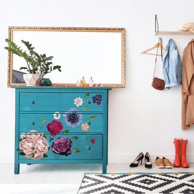 Redesign Transfer - LUSH FLORAL II (121.92cm x 81.28cm) - Rustic Farmhouse Charm