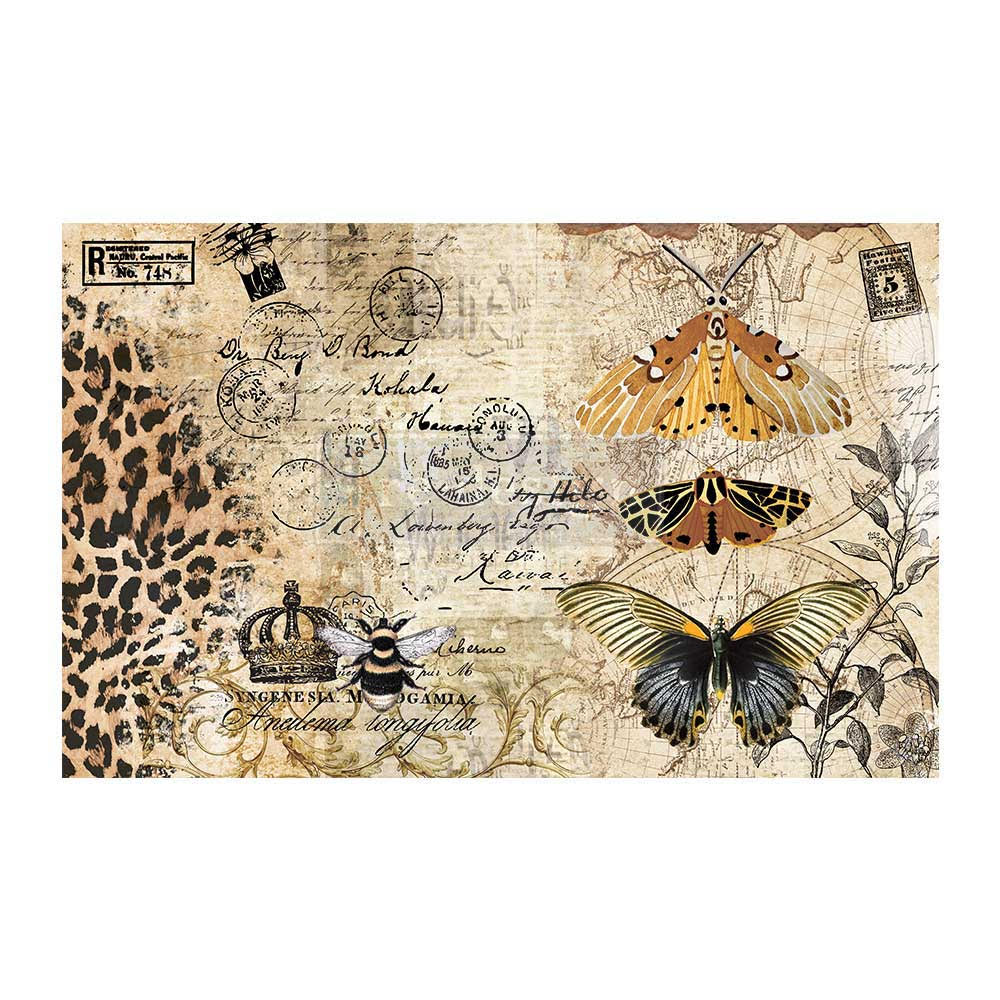 NEW! MAAJI Redesign Decoupage Tissue Paper 48.26cm x 76.2cm - Rustic Farmhouse Charm