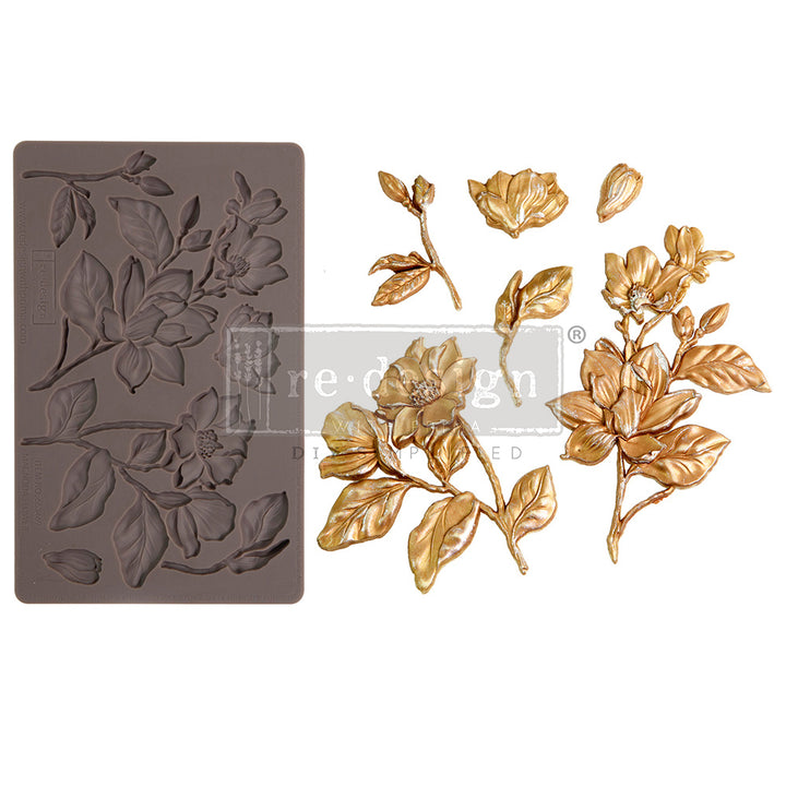 NEW! Redesign Mould - MAGNOLIA BLOOMS - Rustic Farmhouse Charm