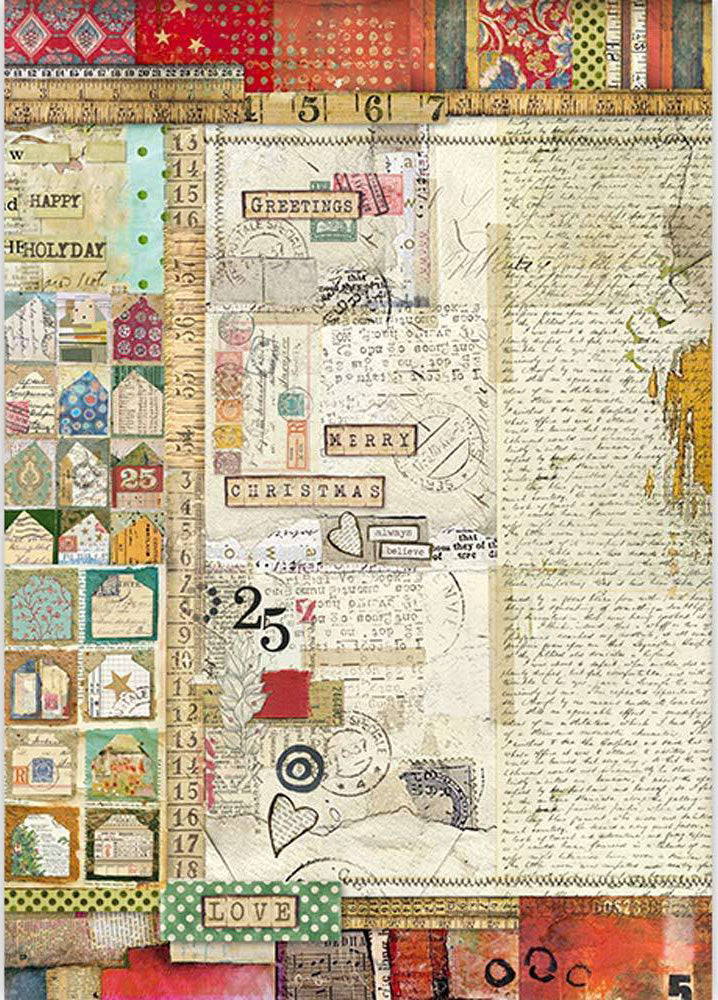 MAKE A WISH - WRITINGS Rice Paper by Stamperia (A3) - Rustic Farmhouse Charm