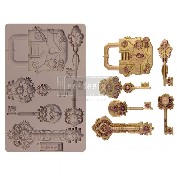 MECHANICAL LOCK & KEYS Redesign Mould - Rustic Farmhouse Charm