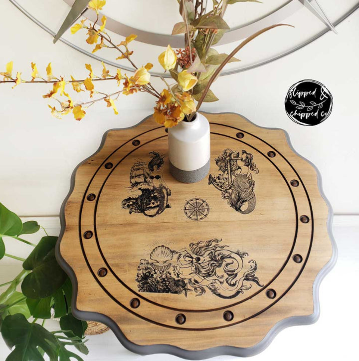 NEW! MERMAID TREASURE Redesign Transfer (3 sheets, each 15.24cm x 30.48cm) - Rustic Farmhouse Charm