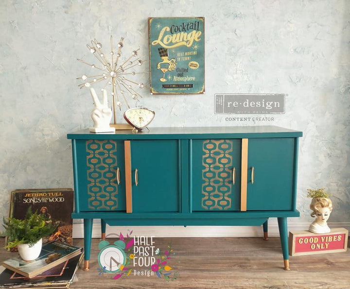 MID-CENTURY VIBES Redesign Stencil 50.8cm x 40.64cm - Rustic Farmhouse Charm