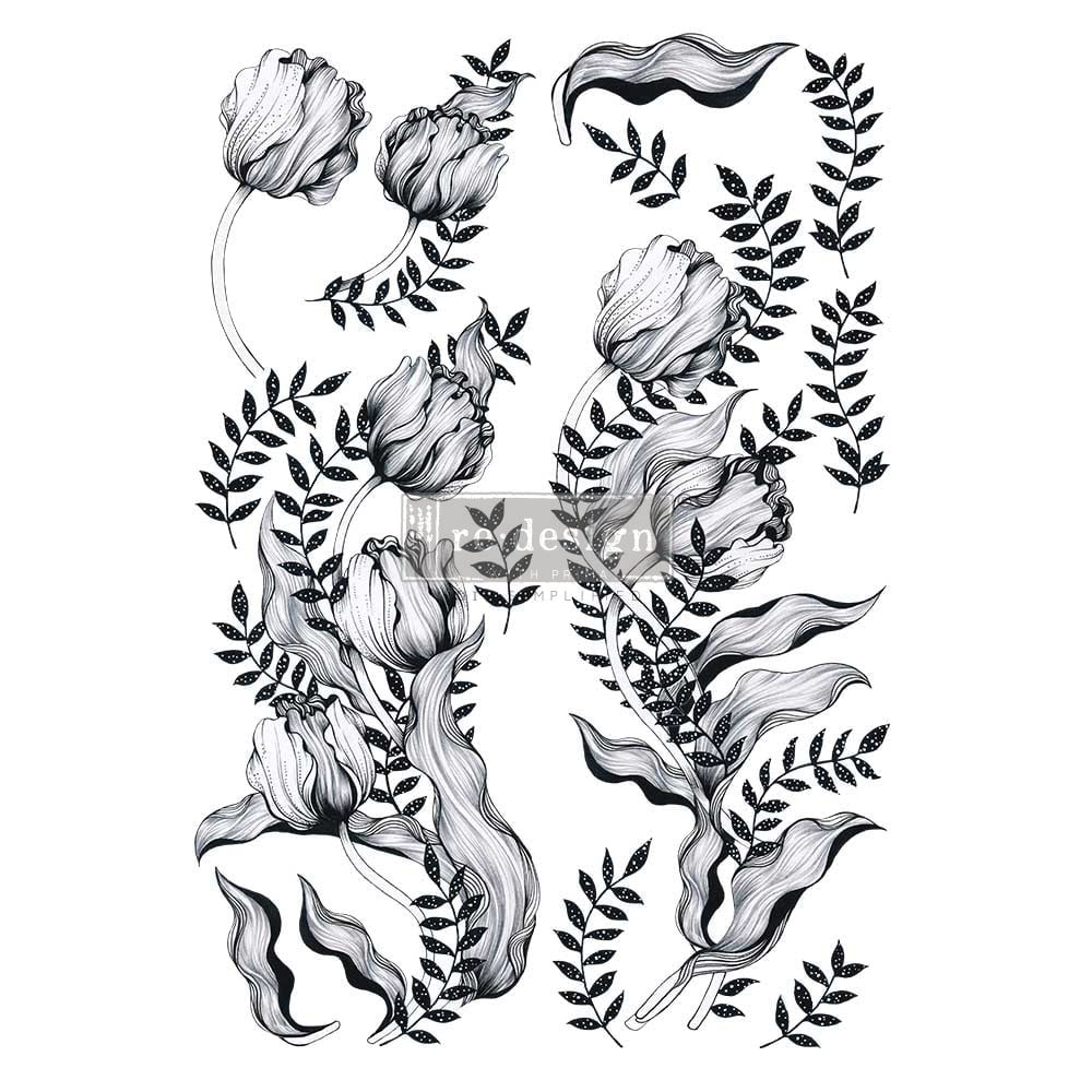 MONO TULIP Redesign Transfer (60.96cm x 88.9cm) - Rustic Farmhouse Charm