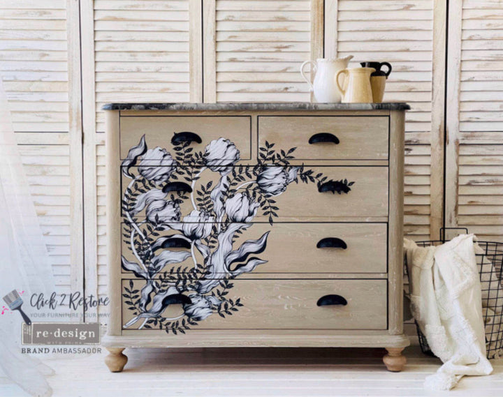 MONO TULIP Redesign Transfer (60.96cm x 88.9cm) - Rustic Farmhouse Charm