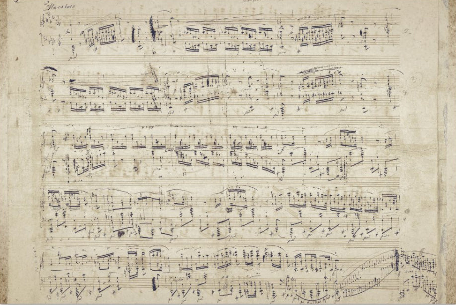 Decoupage Tissue Paper - Mozart's Music Score (50.8cm x 76.2cm) - Rustic Farmhouse Charm