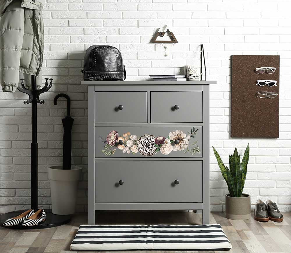 NEW! NATURAL FLORA Redesign Transfer (3 sheets, each 15.24cm x 30.48cm) - Rustic Farmhouse Charm