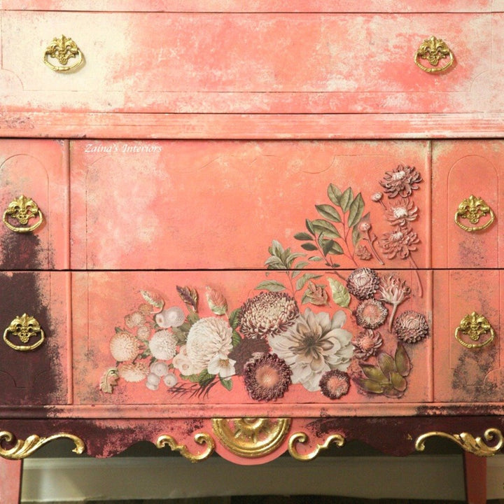 NEW! NATURAL FLORA Redesign Transfer (3 sheets, each 15.24cm x 30.48cm) - Rustic Farmhouse Charm