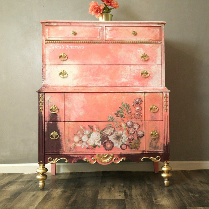 NEW! NATURAL FLORA Redesign Transfer (3 sheets, each 15.24cm x 30.48cm) - Rustic Farmhouse Charm