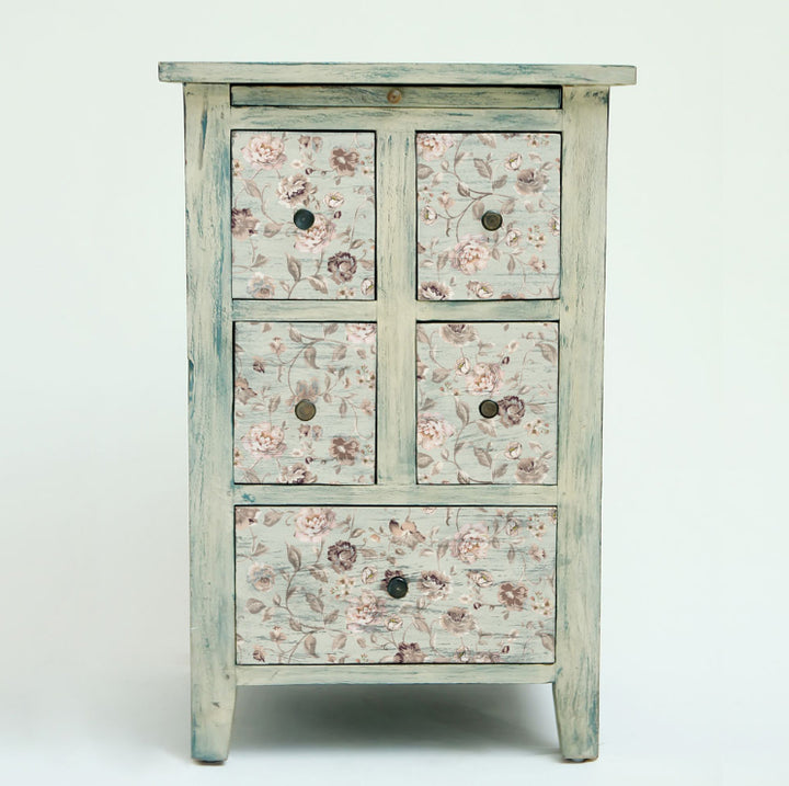 NEW! NEUTRAL FLORALS Redesign Decoupage Tissue Paper 48.26cm x 76.2cm - Rustic Farmhouse Charm