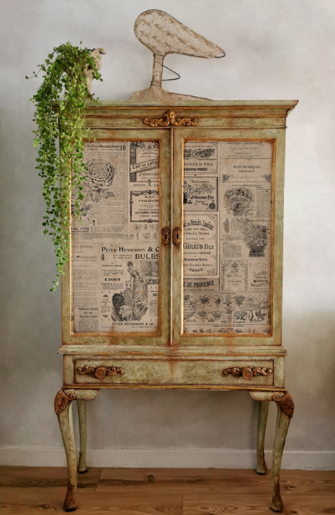 NEWSPRINT Redesign Decoupage Tissue Paper 48.26cm x 76.2cm - Rustic Farmhouse Charm