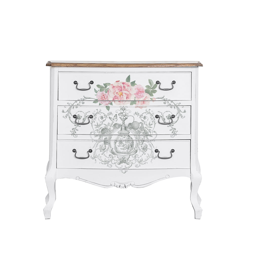 NEW! Redesign Maxi Transfer - ODEUR DE ROSE (2 sheets, each 30.48cm x 30.48cm) - Rustic Farmhouse Charm