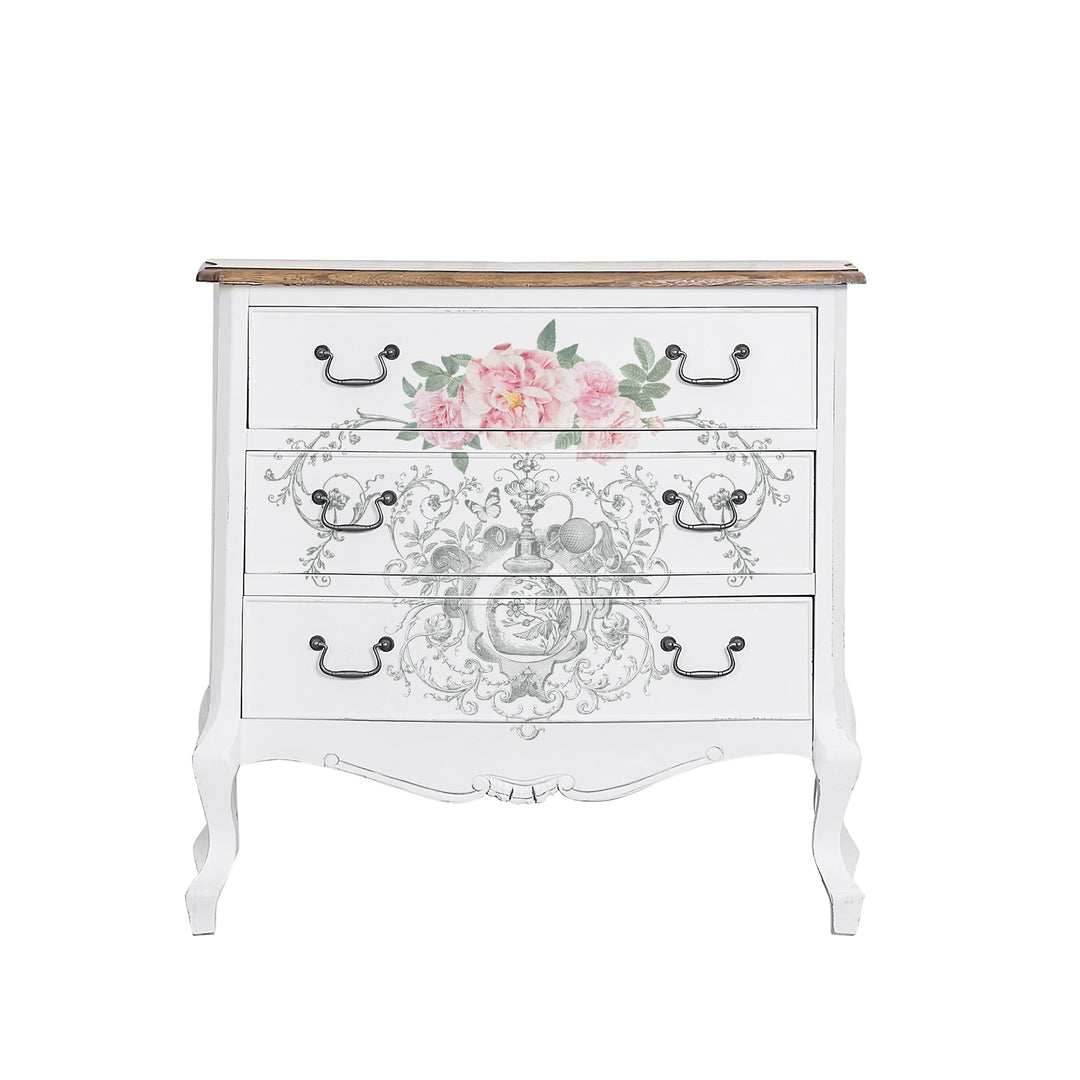 NEW! Redesign Maxi Transfer - ODEUR DE ROSE (2 sheets, each 30.48cm x 30.48cm) - Rustic Farmhouse Charm