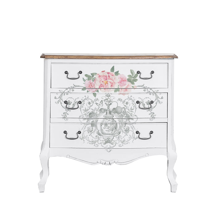 NEW! Redesign Maxi Transfer - ODEUR DE ROSE (2 sheets, each 30.48cm x 30.48cm) - Rustic Farmhouse Charm