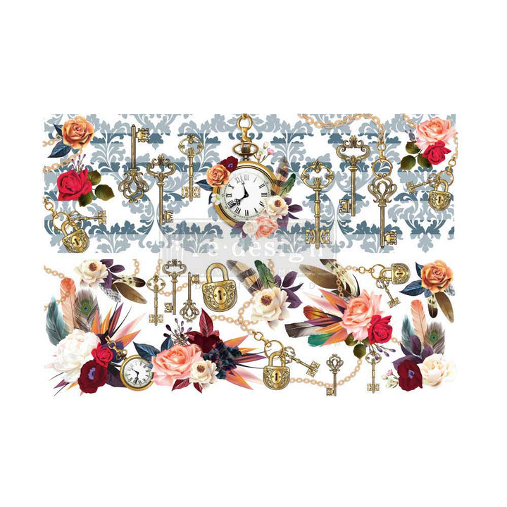 NEW! CECE ONCE UPON A TIME Redesign Transfer (60.96cm x 88.9cm) - Rustic Farmhouse Charm