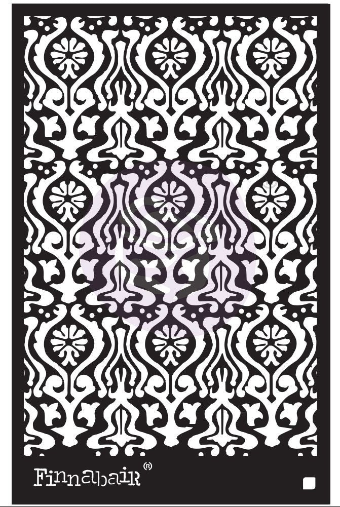 ORIENTAL WALL Finnabair Stencil 6" x 9" - Rustic Farmhouse Charm