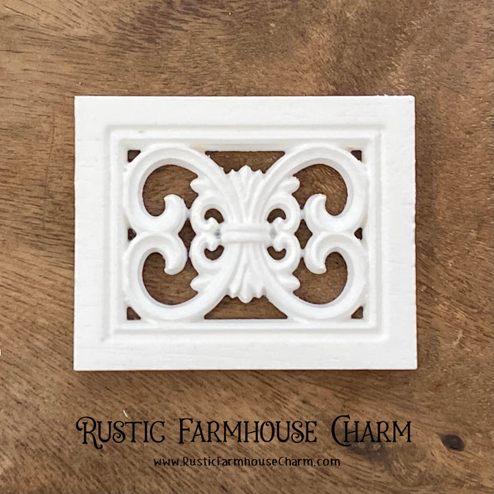 ORNATE PANEL Resin Applique (unpainted) 10cm x 8cm - Rustic Farmhouse Charm