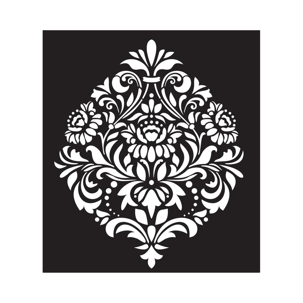 DAMASK 1 Stencil by Plaid Folkart (21.59cm x 24.13cm) - Rustic Farmhouse Charm