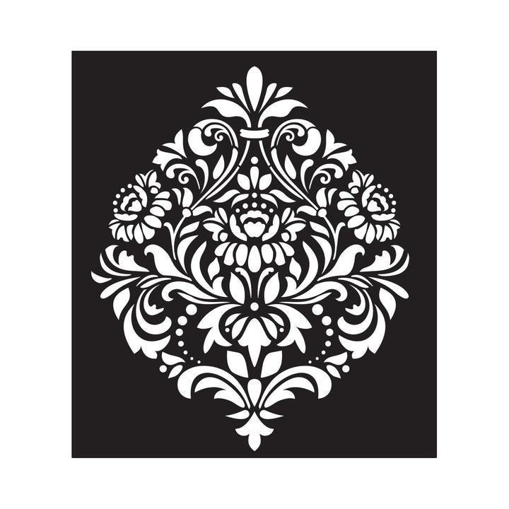 DAMASK 1 Stencil by Plaid Folkart (21.59cm x 24.13cm) - Rustic Farmhouse Charm