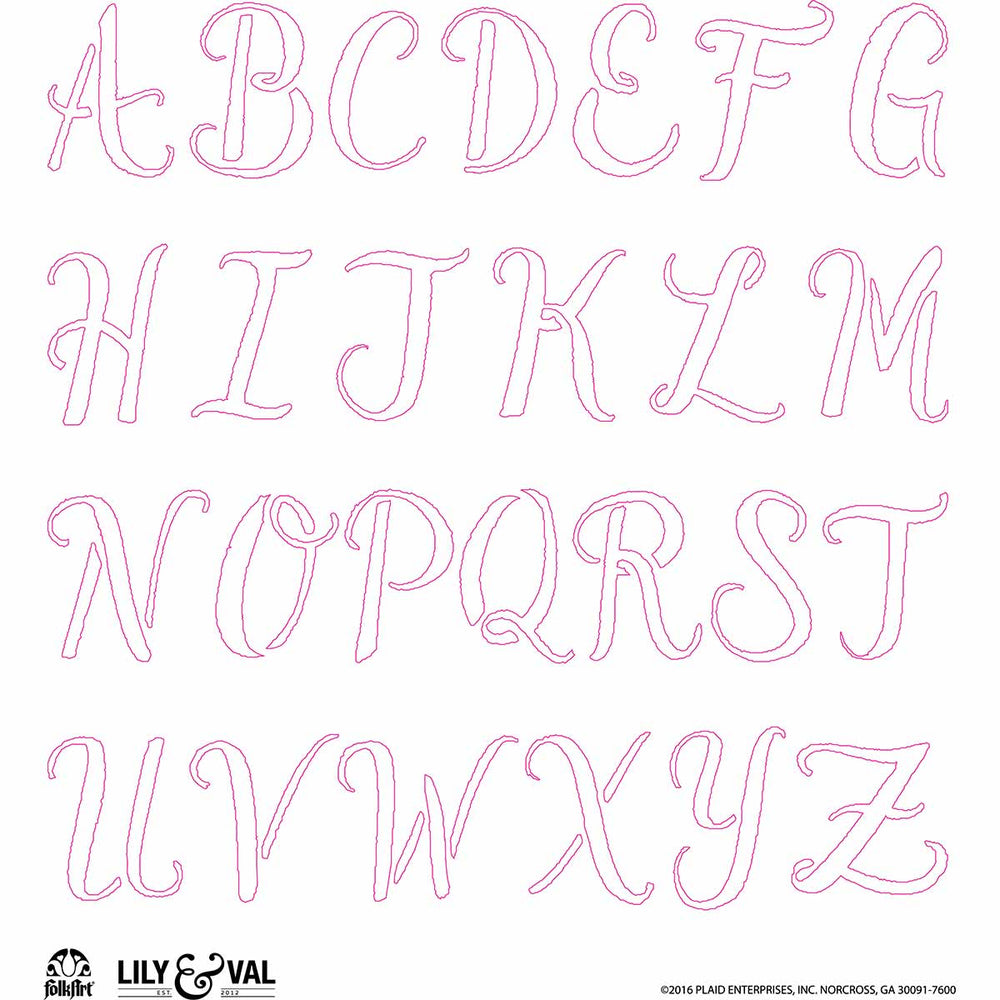 MIXED FONTS Lily & Val™ Stencil Set of 3 by Plaid FolkArt  (21.59cm x 24.13cm) - Rustic Farmhouse Charm