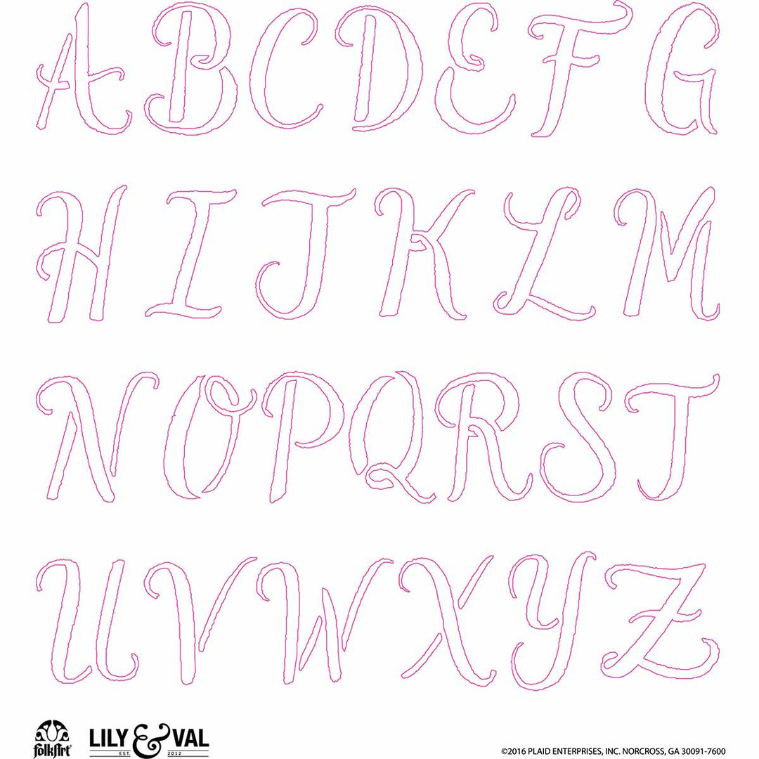 MIXED FONTS Lily & Val™ Stencil Set of 3 by Plaid FolkArt  (21.59cm x 24.13cm) - Rustic Farmhouse Charm