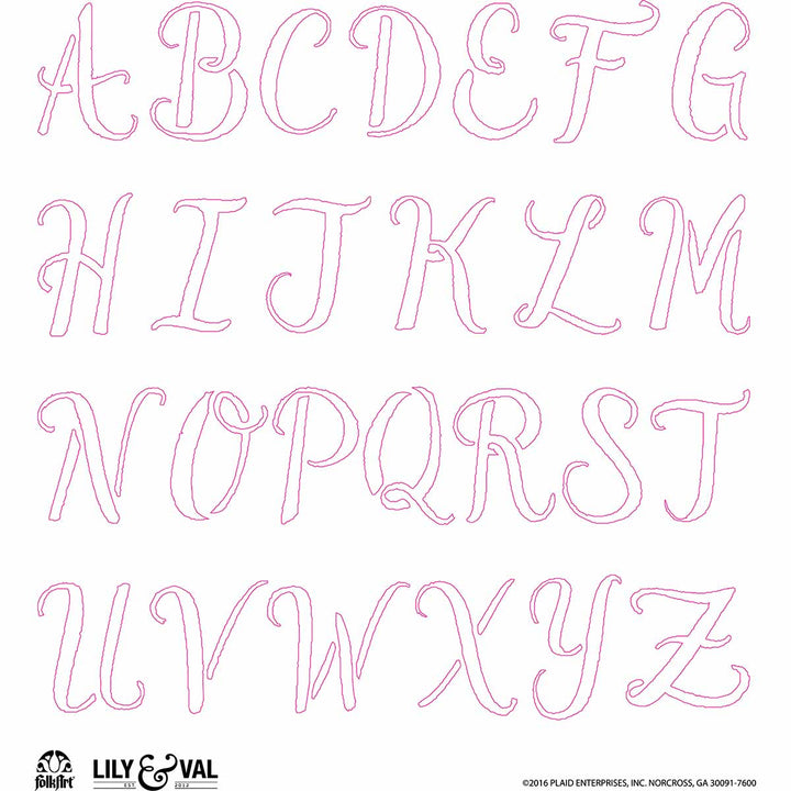 MIXED FONTS Lily & Val™ Stencil Set of 3 by Plaid FolkArt  (21.59cm x 24.13cm) - Rustic Farmhouse Charm