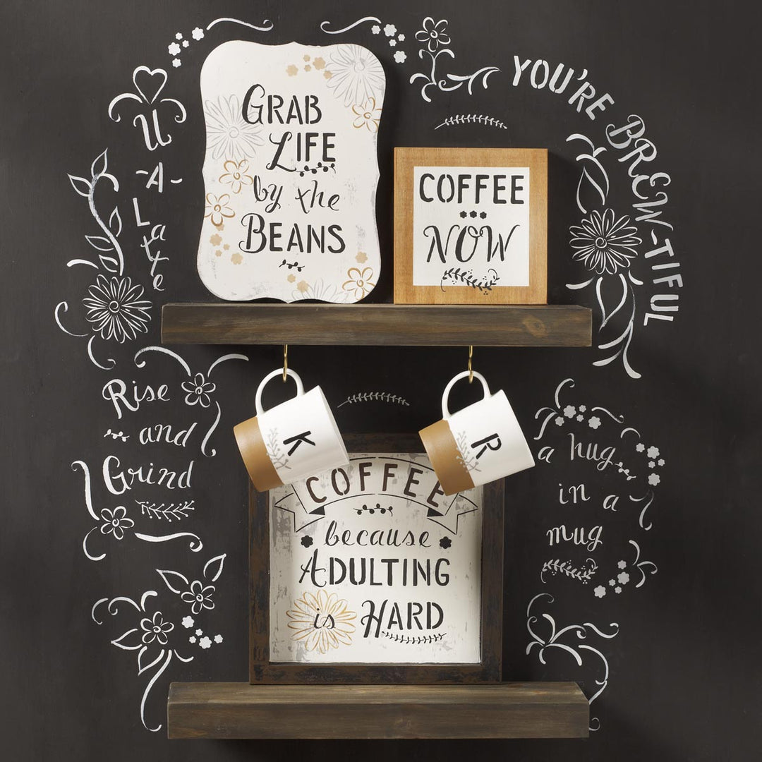 MIXED FONTS Lily & Val™ Stencil Set of 3 by Plaid FolkArt  (21.59cm x 24.13cm) - Rustic Farmhouse Charm