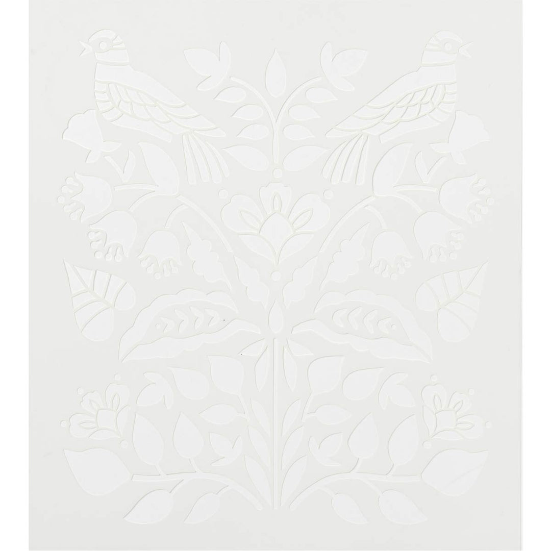 MODERN FOLK Stencil by Plaid FolkArt (21.59cm x 24.13cm) - Rustic Farmhouse Charm