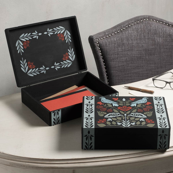 MODERN FOLK Stencil by Plaid FolkArt (21.59cm x 24.13cm) - Rustic Farmhouse Charm