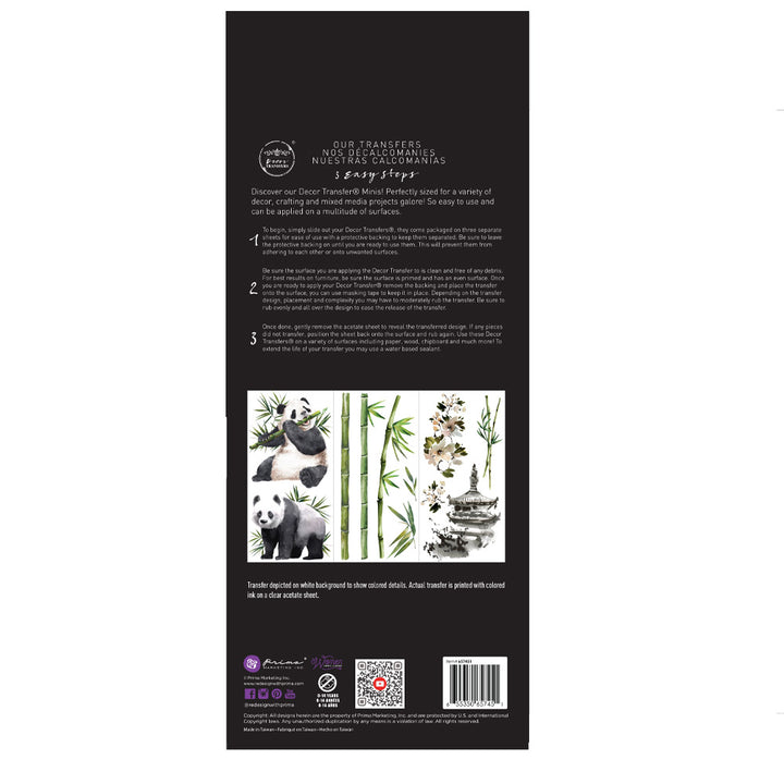 NEW! PANDA SWEET Redesign Transfer (3 sheets, each 15.24cm x 30.48cm) - Rustic Farmhouse Charm