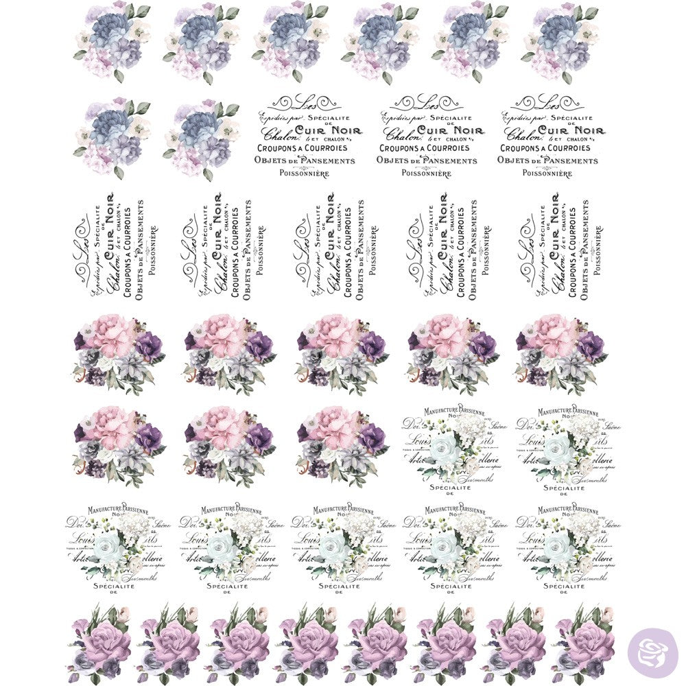 Redesign Transfer - Knobs Paris Cottage 26.7cm x 22cm - Rustic Farmhouse Charm