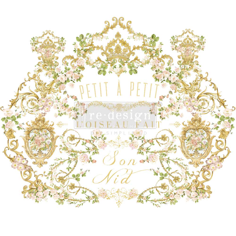 NEW! Kacha's PETIT A PETIT Redesign Transfer (60.96cm x 88.9cm) - Rustic Farmhouse Charm