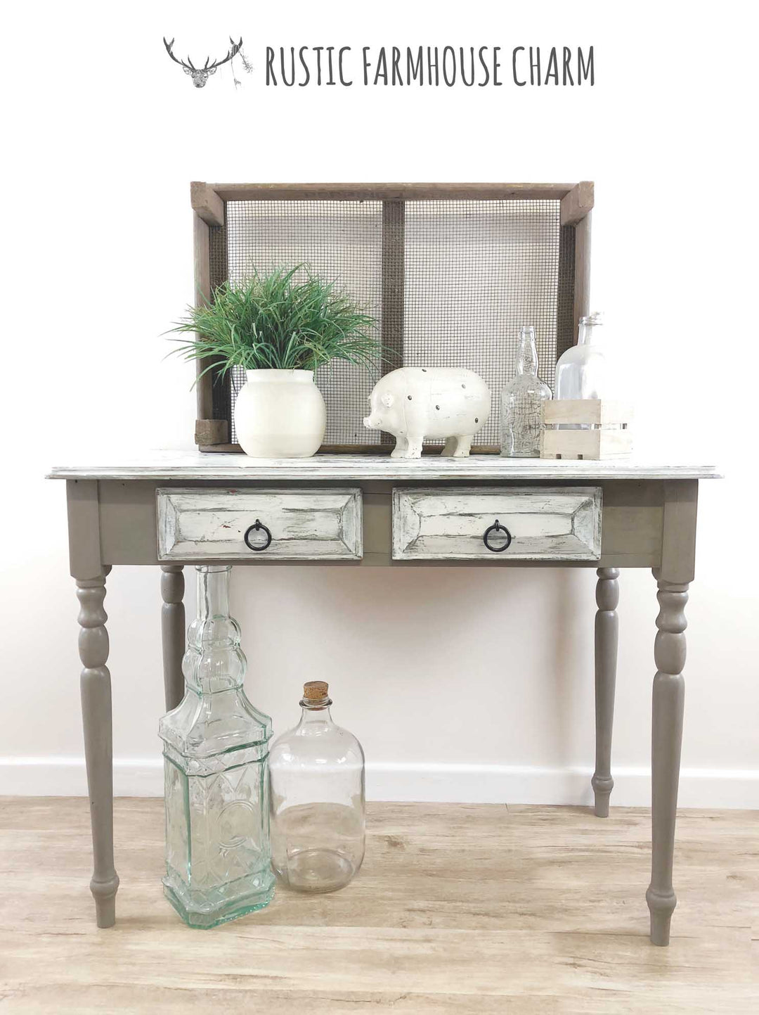 Rustic "Gloucestershire Bacon" Hall Table - Rustic Farmhouse Charm