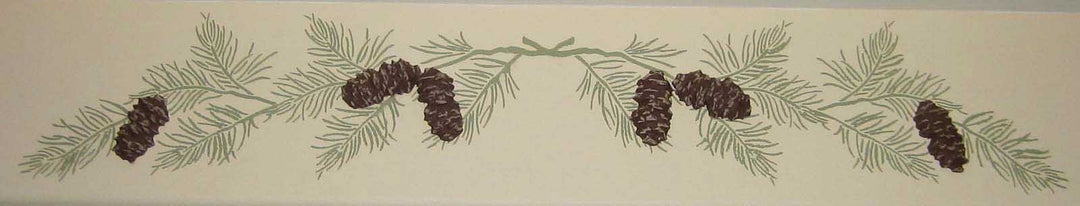 Pine Branch and Mold Plaster Stencil by Victoria Larsen - Rustic Farmhouse Charm