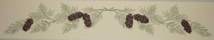 Pine Branch and Mold Plaster Stencil by Victoria Larsen - Rustic Farmhouse Charm