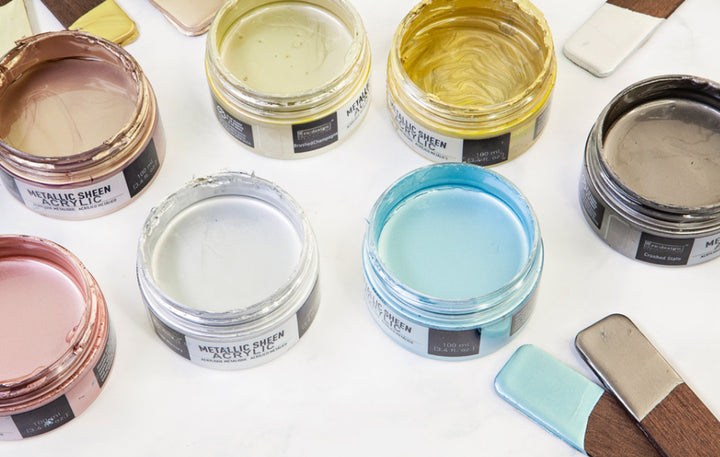 BLUSH CHROME Metallic Sheen Acrylic Paint by Redesign 100ml - Rustic Farmhouse Charm
