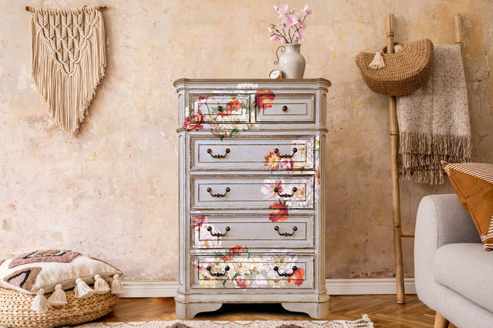 NEW! PRETTY IN PEACH Redesign Transfer (88.9cm x 60.96cm) - Rustic Farmhouse Charm