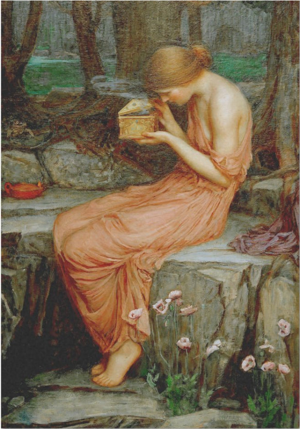 Decoupage Tissue Paper - John Waterhouse Painting 'Psyche Opening the Golden Box' (50.8cm x 76.2cm) - Rustic Farmhouse Charm