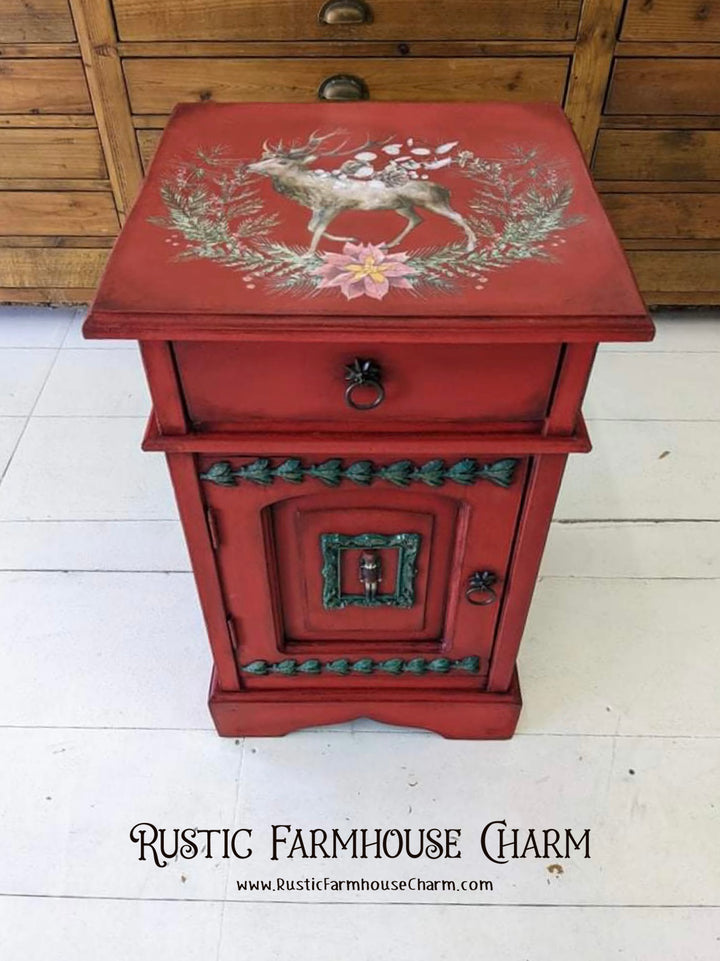 NEW! HOLLY JOLLY XMAS Redesign Transfer (88.9cm x 60.96cm) - Rustic Farmhouse Charm