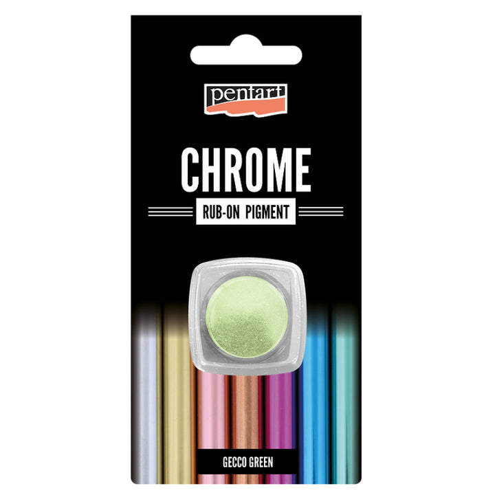 GECCO GREEN Chrome Rub-On Pigment by Pentart 0.5g - Rustic Farmhouse Charm